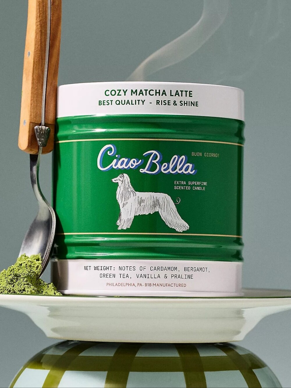 Anthropologie Ciao Bella Gourmand Cozy Matcha Tinned Candle